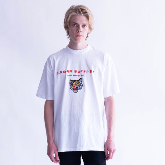 White EB  t-shirt + Tiger head