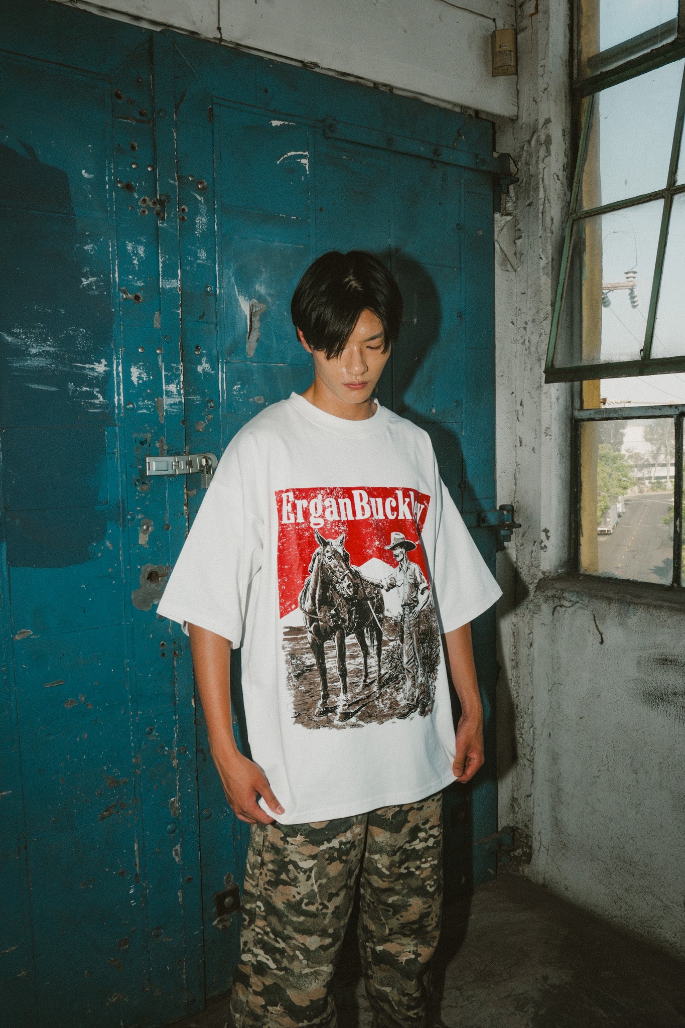 ErganBuckley white Western Graphic Tee