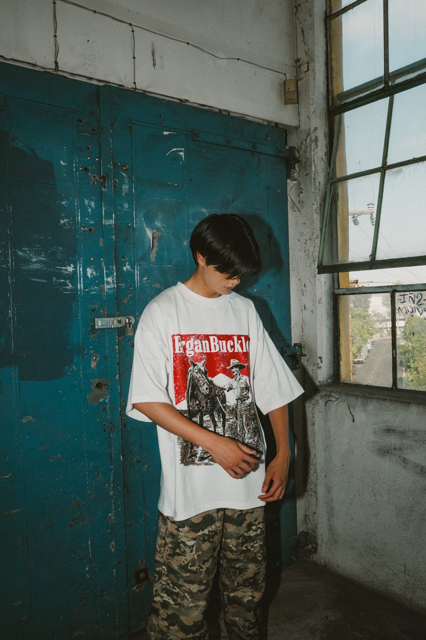 ErganBuckley white Western Graphic Tee